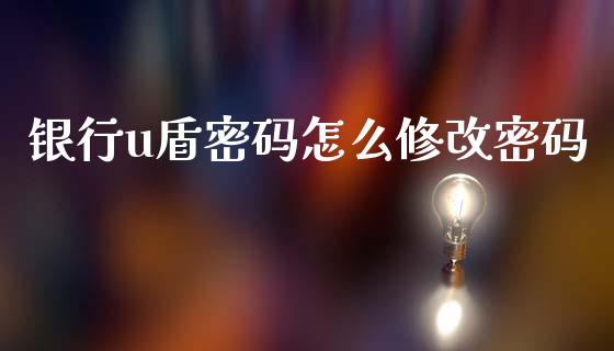 银行u盾密码怎么修改密码_https://wap.78312.cn_金融监管_第1张