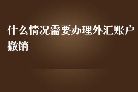 什么情况需要办理外汇账户撤销_https://wap.78312.cn_金融监管_第1张