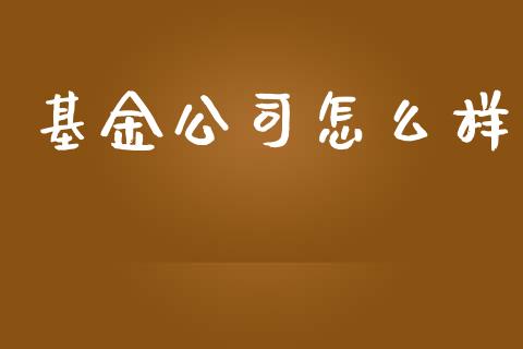 基金公司怎么样_https://wap.78312.cn_全球市场_第1张