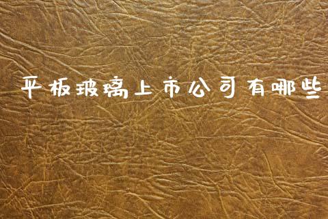 平板玻璃上市公司有哪些_https://wap.78312.cn_全球市场_第1张