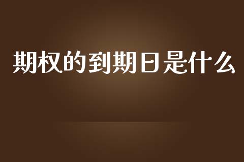 期权的到期日是什么_https://wap.78312.cn_全球市场_第1张