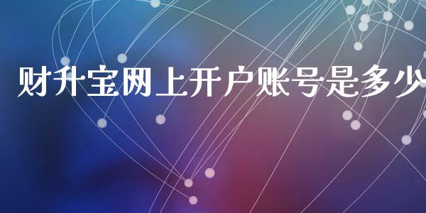 财升宝网上开户账号是多少_https://wap.78312.cn_债券资讯_第1张