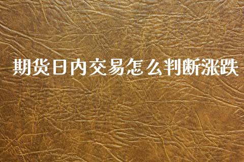 期货日内交易怎么判断涨跌_https://wap.78312.cn_财经新闻_第1张