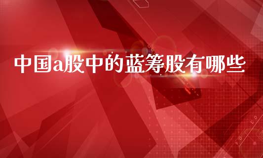中国a股中的蓝筹股有哪些_https://wap.78312.cn_外汇交易_第1张