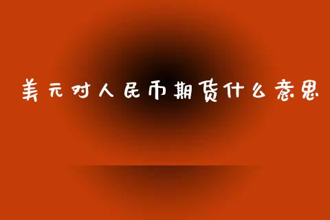 美元对人民币期货什么意思_https://wap.78312.cn_期货开户_第1张