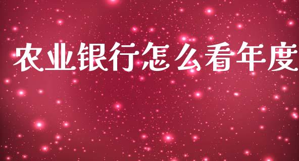 农业银行怎么看年度_https://wap.78312.cn_期货开户_第1张