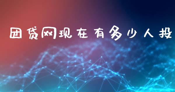 团贷网现在有多少人投_https://wap.78312.cn_金融监管_第1张