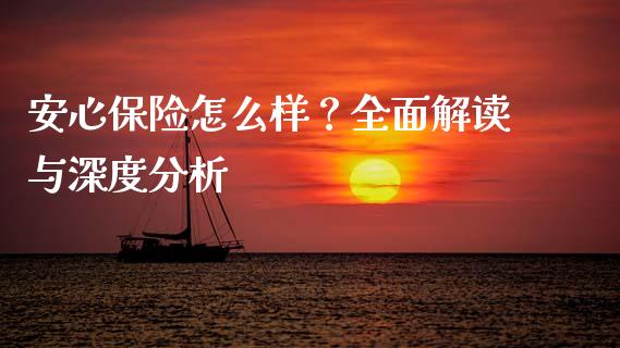 安心保险怎么样？全面解读与深度分析_https://wap.78312.cn_金融监管_第1张