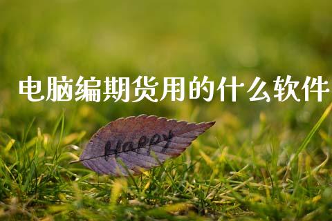 电脑编期货用的什么软件_https://wap.78312.cn_期货开户_第1张