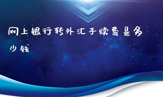 网上银行转外汇手续费是多少钱_https://wap.78312.cn_金融监管_第1张
