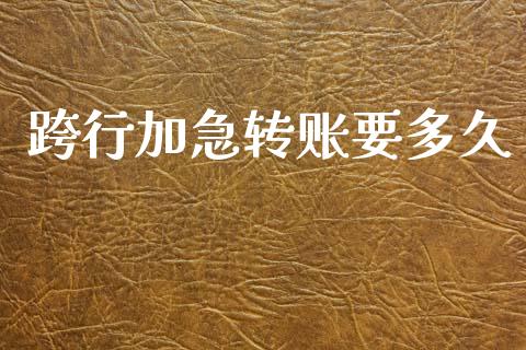 跨行加急转账要多久_https://wap.78312.cn_债券资讯_第1张