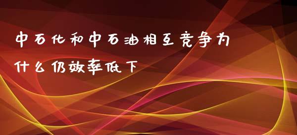 中石化和中石油相互竞争为什么仍效率低下_https://wap.78312.cn_全球市场_第1张