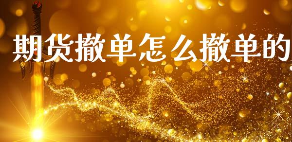 期货撤单怎么撤单的_https://wap.78312.cn_金融监管_第1张