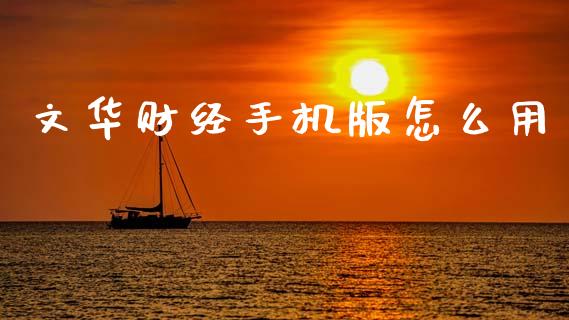 文华财经手机版怎么用_https://wap.78312.cn_债券资讯_第1张