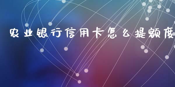 农业银行信用卡怎么提额度_https://wap.78312.cn_债券资讯_第1张