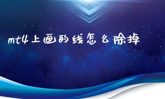 mt4上画的线怎么除掉_https://wap.78312.cn_财经新闻_第1张