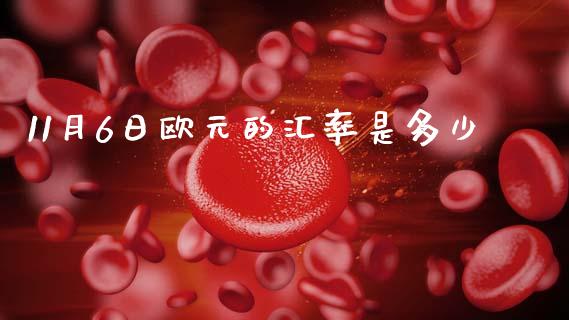11月6日欧元的汇率是多少_https://wap.78312.cn_财经新闻_第1张