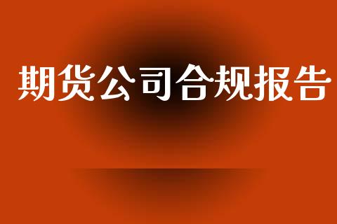 期货公司合规报告_https://wap.78312.cn_金融监管_第1张