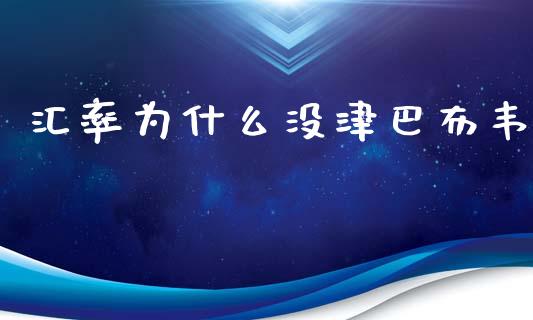 汇率为什么没津巴布韦_https://wap.78312.cn_债券资讯_第1张
