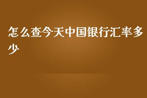 怎么查今天中国银行汇率多少_https://wap.78312.cn_外汇交易_第1张