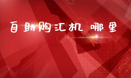 自助购汇机 哪里_https://wap.78312.cn_债券资讯_第1张