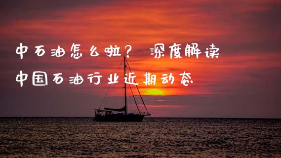 中石油怎么啦？ 深度解读中国石油行业近期动态_https://wap.78312.cn_债券资讯_第1张