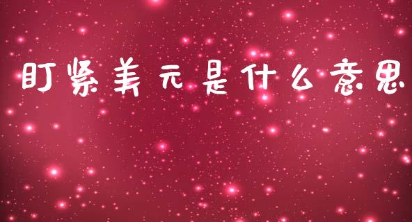 盯紧美元是什么意思_https://wap.78312.cn_金融监管_第1张