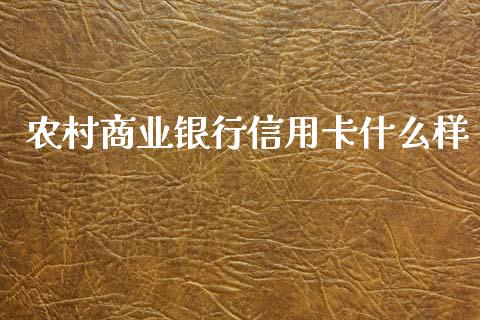农村商业银行信用卡什么样_https://wap.78312.cn_债券资讯_第1张