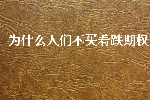 为什么人们不买看跌期权_https://wap.78312.cn_全球市场_第1张