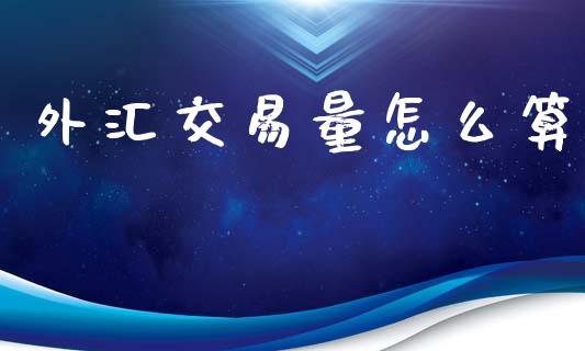 外汇交易量怎么算_https://wap.78312.cn_金融监管_第1张