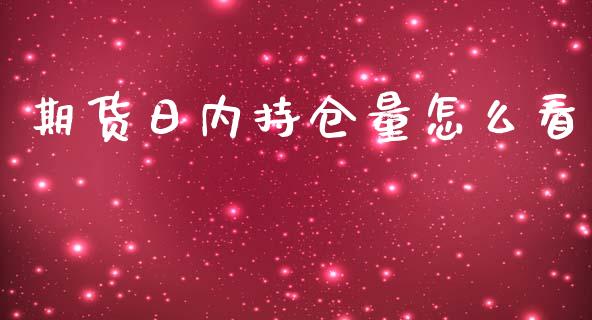期货日内持仓量怎么看_https://wap.78312.cn_债券资讯_第1张