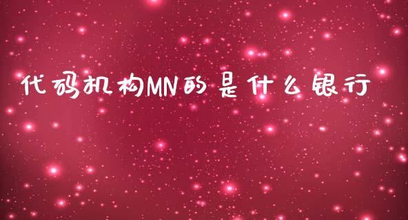 代码机构MN的是什么银行_https://wap.78312.cn_金融监管_第1张
