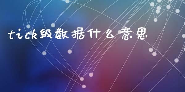 tick级数据什么意思_https://wap.78312.cn_外汇交易_第1张