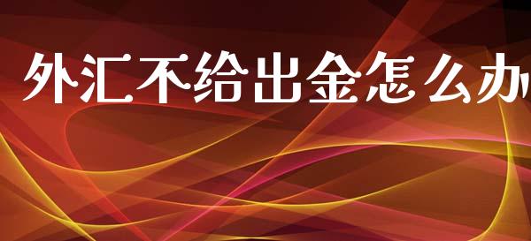 外汇不给出金怎么办_https://wap.78312.cn_金融监管_第1张