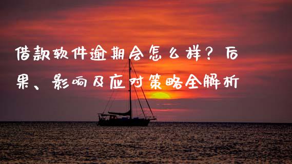 借款软件逾期会怎么样？后果、影响及应对策略全解析_https://wap.78312.cn_全球市场_第1张