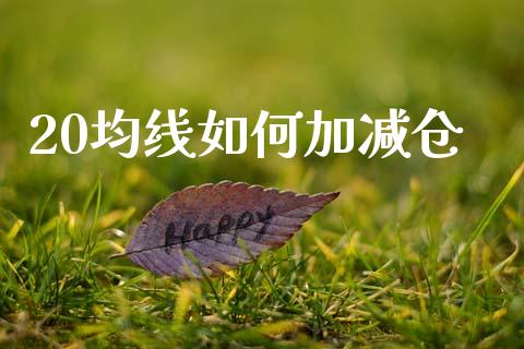 20均线如何加减仓_https://wap.78312.cn_金融监管_第1张