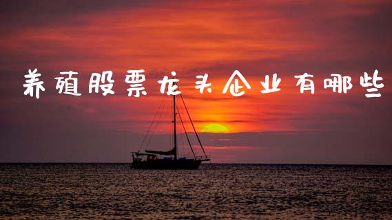 养殖股票龙头企业有哪些_https://wap.78312.cn_期货开户_第1张