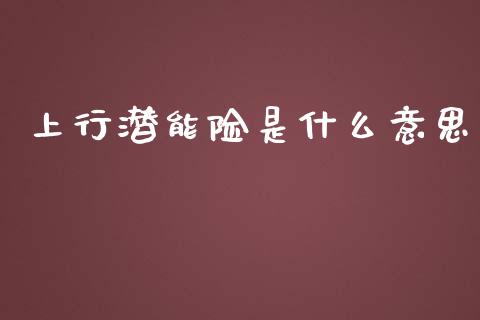 上行潜能险是什么意思_https://wap.78312.cn_财经新闻_第1张