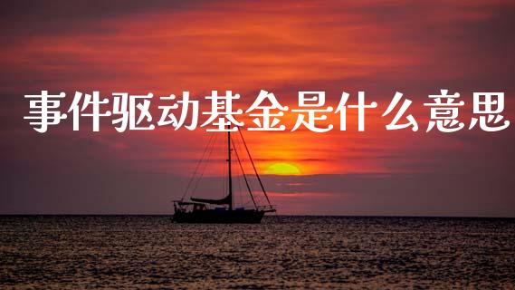 事件驱动基金是什么意思_https://wap.78312.cn_金融监管_第1张