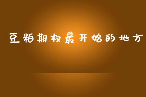 豆粕期权最开始的地方_https://wap.78312.cn_债券资讯_第1张