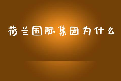 荷兰国际集团为什么_https://wap.78312.cn_金融监管_第1张