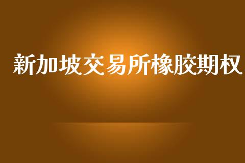 新加坡交易所橡胶期权_https://wap.78312.cn_金融监管_第1张