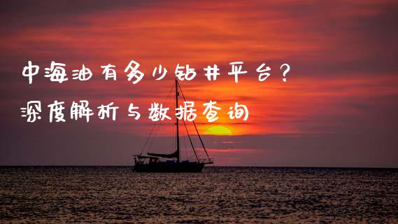 中海油有多少钻井平台？ 深度解析与数据查询_https://wap.78312.cn_外汇交易_第1张