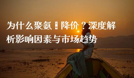 为什么聚氨酯降价？深度解析影响因素与市场趋势_https://wap.78312.cn_财经新闻_第1张