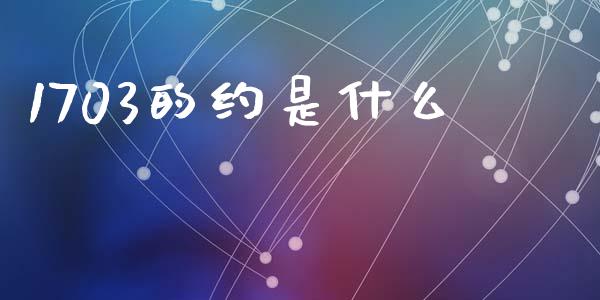 1703的约是什么_https://wap.78312.cn_外汇交易_第1张