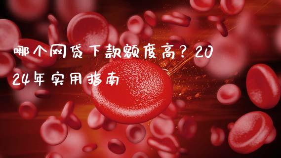 哪个网贷下款额度高？2024年实用指南_https://wap.78312.cn_财经新闻_第1张