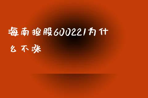 海南控股600221为什么不涨_https://wap.78312.cn_金融监管_第1张
