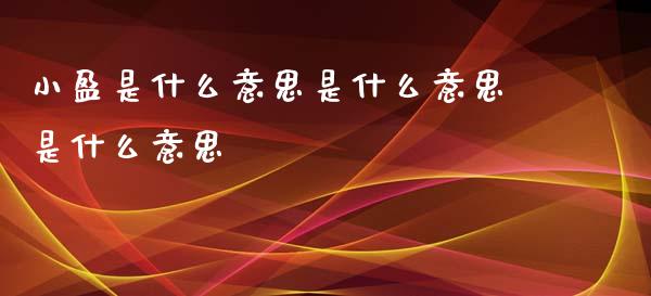 小盈是什么意思是什么意思是什么意思_https://wap.78312.cn_期货开户_第1张