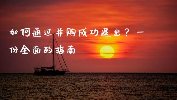 如何通过并购成功退出？一份全面的指南_https://wap.78312.cn_外汇交易_第1张
