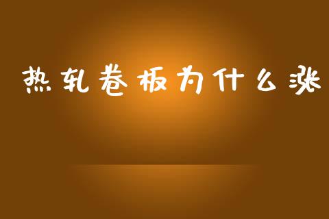 热轧卷板为什么涨_https://wap.78312.cn_金融监管_第1张